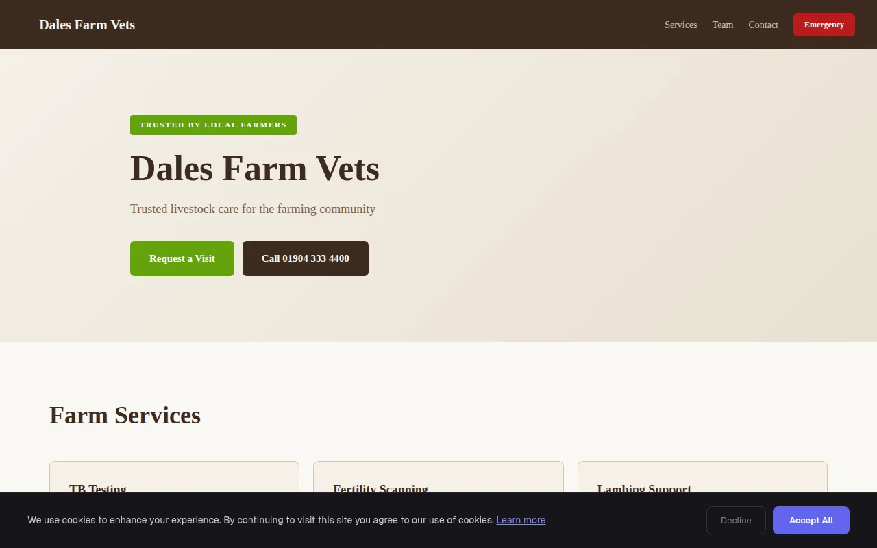 Farm Vet theme preview