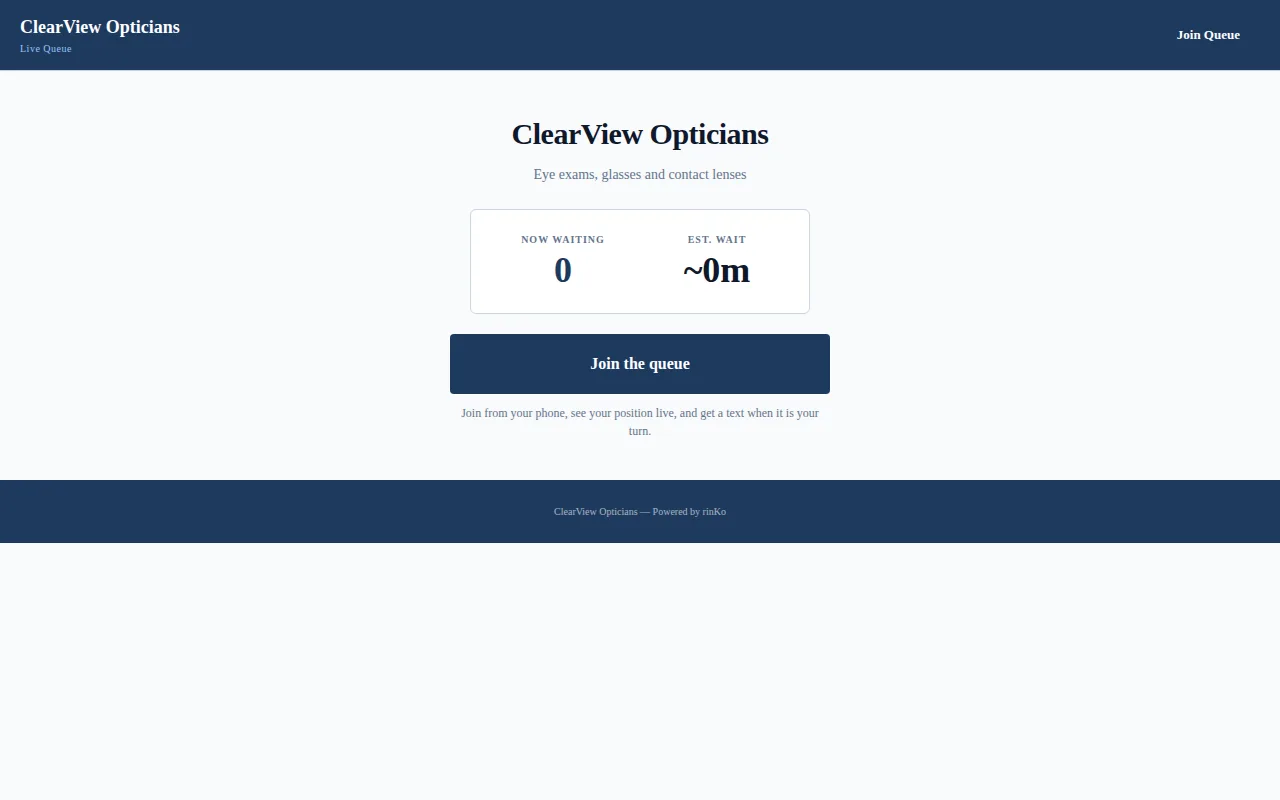 Optician theme preview