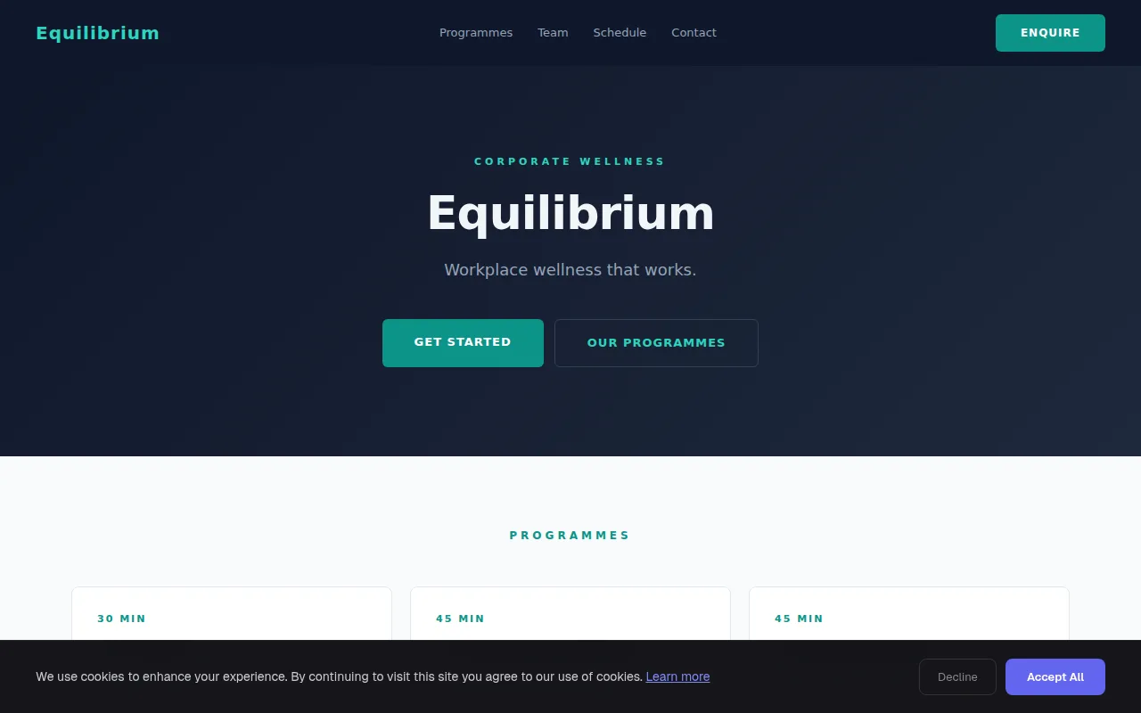 Corporate Wellness theme preview