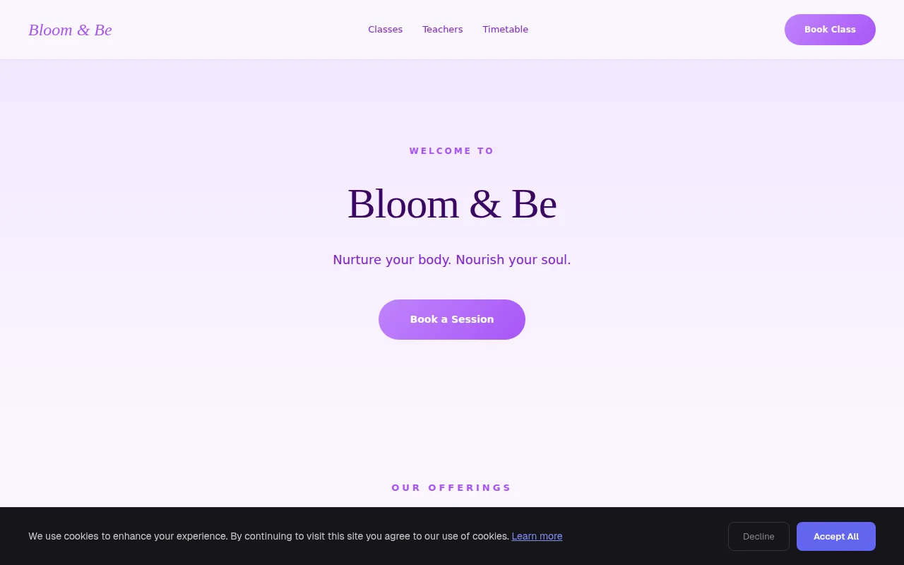 Wellness Studio theme preview
